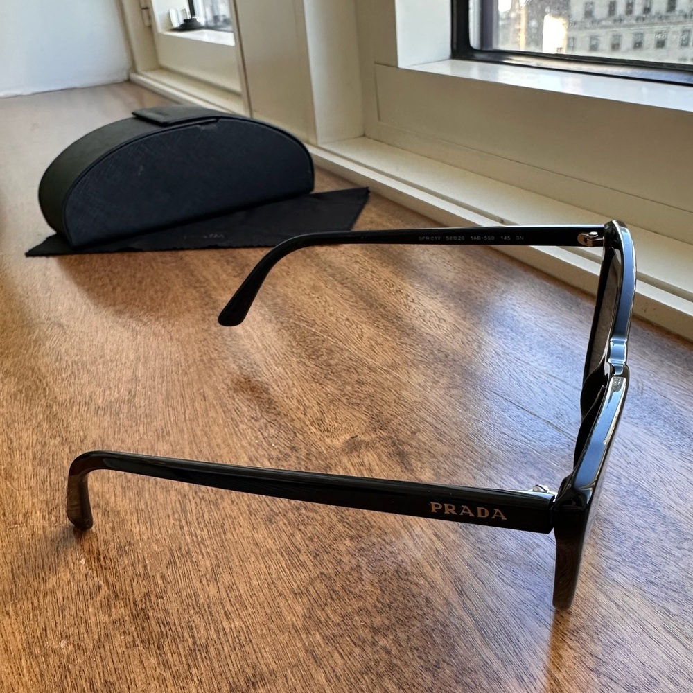Prada Black Cat-Eye Sunglasses with Case - Picture 7 of 11